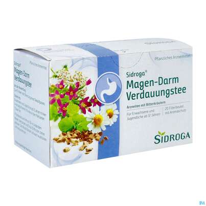 Sie sehen eine Packung Sidroga Tee Doppelkammerbeutel Magen-darm-verdauungstee 20st, Produktbild: 02 Sidroga Tee Doppelkammerbeutel Magen-darm-verdauungstee 20st, A-Nr.: 4034579 - 02