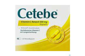 Cetebe Vitamin C -retard Kapseln 500mg 120st, A-Nr.: 2432301 - 01