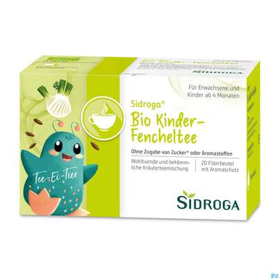 Sie sehen eine Packung Sidroga Tee Doppelkammerbeutel Bio-kinder-fenchel 20st, Produktbild: 03 Sidroga Tee Doppelkammerbeutel Bio-kinder-fenchel 20st, A-Nr.: 3628325 - 03