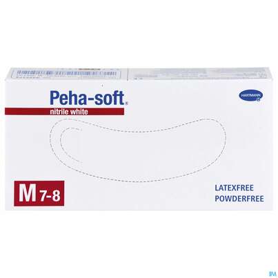 Untersuchungshandschuhe Peha/soft/puderfrei Nitrile Unsteril White M 100st, A-Nr.: 3994099 - 01