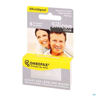 Ohrenschutz Ohropax/clear Silicon G.laerm/wasser/wind Farbl 6st, A-Nr.: 3967375 - 02