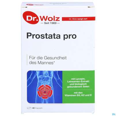 Sie sehen eine Packung Prostata Kapseln Pro -dr.wolz Nr.60651 40st, Produktbild: 01 Prostata Kapseln Pro -dr.wolz Nr.60651 40st, A-Nr.: 4151368 - 01