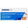 Sie sehen eine Packung Loperamid-Sandoz Kapseln 2mg 20st, Produktbild: 01 Loperamid-Sandoz Kapseln 2mg 20st, A-Nr.: 3525950 - 01