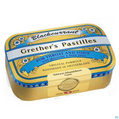 Grether&#039;s Pastilles Blackcurrant Zuckerhaltig 110g, A-Nr.: 1234705 - 02