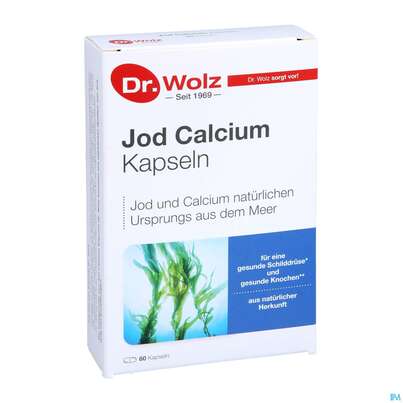 Sie sehen eine Packung Jod Calcium Kapseln Dr.wolz Nr.60622 60st, Produktbild: 05 Jod Calcium Kapseln Dr.wolz Nr.60622 60st, A-Nr.: 1785687 - 05