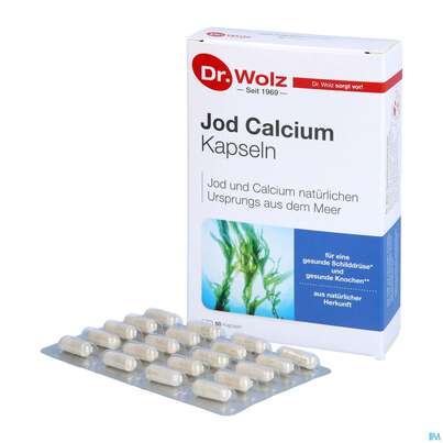 Sie sehen eine Packung Jod Calcium Kapseln Dr.wolz Nr.60622 60st, Produktbild: 06 Jod Calcium Kapseln Dr.wolz Nr.60622 60st, A-Nr.: 1785687 - 06