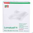 Sie sehen eine Packung Salbenverband Lomatuell-h 10x 10cm 50st, Produktbild: 01 Salbenverband Lomatuell-h 10x 10cm 50st, A-Nr.: 1002892 - 01