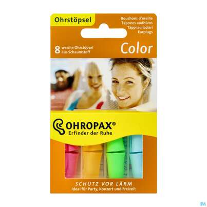 Ohrenschutz Ohropax Schaumstoffstoepsel Color Plux 8st, A-Nr.: 2281351 - 02