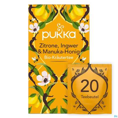 Bio Pukka Zitrone, Ingwer &amp; Manuka-honig 20 Filterbeutel, A-Nr.: 4407678 - 13