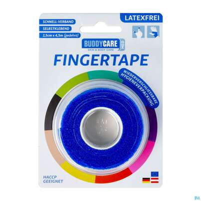 Tape Buddycare Med Finger Latexfrei Flexibel Kohaesiv. 2,5cmx 4,5m Blau 1st, A-Nr.: 4781129 - 02