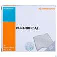 Sie sehen eine Packung Wundverband Durafiber/ag Antimikrobiell 10x10cm 66800 10st, Produktbild: 01 Wundverband Durafiber/ag Antimikrobiell 10x10cm 66800 10st, A-Nr.: 3815889 - 01