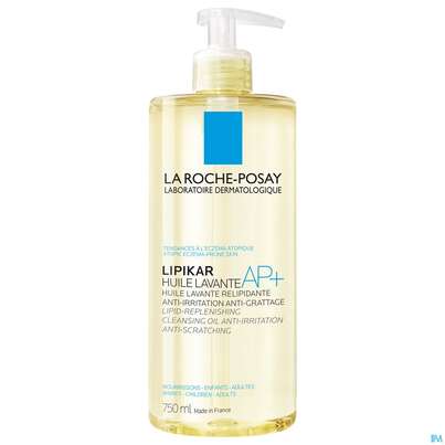 Sie sehen eine Packung La Roche Posay Neurodermitis Lipikar Reinigung Oel Ap+ 750ml, Produktbild: 01 La Roche Posay Neurodermitis Lipikar Reinigung Oel Ap+ 750ml, A-Nr.: 5342656 - 01