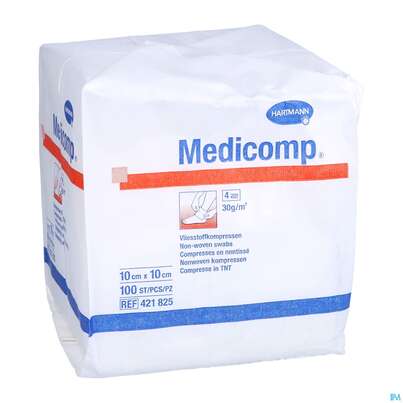 Kompressen Medicomp Vliesstoff 4fach Unsteril 10x 10cm 100st, A-Nr.: 1652041 - 05