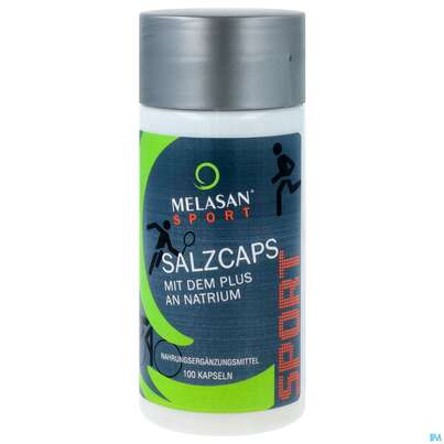 Sie sehen eine Packung Melasan/sport Kapseln Salzcaps 100st, Produktbild: 01 Melasan/sport Kapseln Salzcaps 100st, A-Nr.: 4365773 - 01
