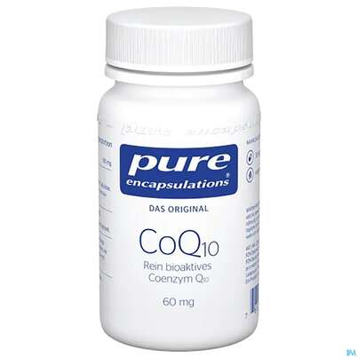 Sie sehen eine Packung Pure Encapsulations Coq10 60mg 30 Kapseln, Produktbild: 01 Pure Encapsulations Coq10 60mg 30 Kapseln, A-Nr.: 4069000 - 01