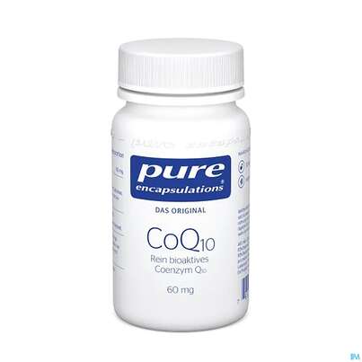 Sie sehen eine Packung Pure Encapsulations Coq10 60mg 30 Kapseln, Produktbild: 02 Pure Encapsulations Coq10 60mg 30 Kapseln, A-Nr.: 4069000 - 02