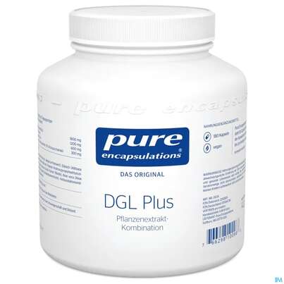 Sie sehen eine Packung Pure Encapsulations Dgl Plus 180 Kapseln, Produktbild: 02 Pure Encapsulations Dgl Plus 180 Kapseln, A-Nr.: 2292805 - 02