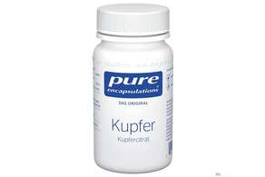 Sie sehen eine Packung Pure Encapsulations Kupfer 60 Kapseln, Produktbild: 01 Pure Encapsulations Kupfer 60 Kapseln, A-Nr.: 3015982 - 01