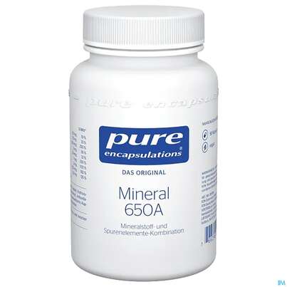 Sie sehen eine Packung Pure Encapsulations Mineral 650a 90 Kapseln, Produktbild: 02 Pure Encapsulations Mineral 650a 90 Kapseln, A-Nr.: 3016007 - 02
