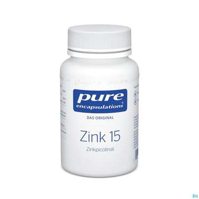 Sie sehen eine Packung Pure Encapsulations Zink 15 (zinkpicolinat) 180 Kapseln, Produktbild: 01 Pure Encapsulations Zink 15 (zinkpicolinat) 180 Kapseln, A-Nr.: 3046592 - 01