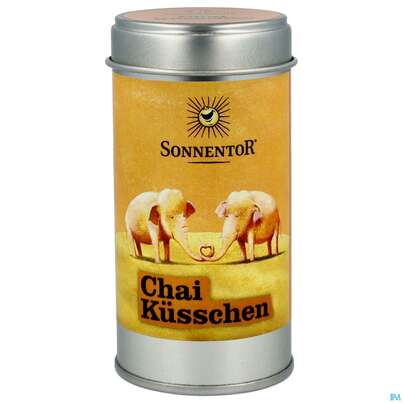 Sie sehen eine Packung Sonnentor Chai Kuesschen Streudose 07754 70g, Produktbild: 05 Sonnentor Chai Kuesschen Streudose 07754 70g, A-Nr.: 3871215 - 05