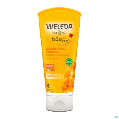 Sie sehen eine Packung Weleda Calendula Waschlotion +shampoon 200ml, Produktbild: 06 Weleda Calendula Waschlotion +shampoon 200ml, A-Nr.: 3190395 - 06