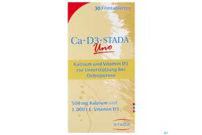 Sie sehen eine Packung Ca-d3-stada Filmtabl Uno 30st, Produktbild: 01 Ca-d3-stada Filmtabl Uno 30st, A-Nr.: 4008062 - 01