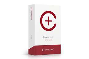Sie sehen eine Packung cerascreen Eisen Test, Produktbild: 01 cerascreen Eisen Test, A-Nr.: 5839345 - 01