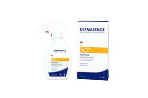Sie sehen eine Packung Dermasence Solvinea Spray mit LSF 50+, Produktbild: 01 Dermasence Solvinea Spray mit LSF 50+, A-Nr.: 5208314 - 01