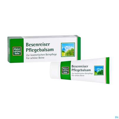 Sie sehen eine Packung Allgäuer Latschenkiefer Besenreiser Pflegebalsam 100ml, Produktbild: 02 Allgäuer Latschenkiefer Besenreiser Pflegebalsam 100ml, A-Nr.: 3841697 - 02