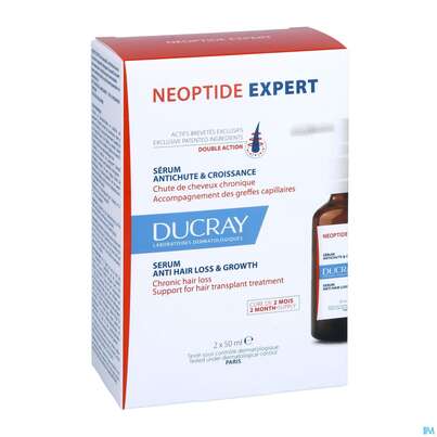 Sie sehen eine Packung Ducray Neoptide/expert Intensivpflege Bei Haarausfall 2x50m 100ml, Produktbild: 05 Ducray Neoptide/expert Intensivpflege Bei Haarausfall 2x50m 100ml, A-Nr.: 5688892 - 05