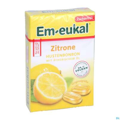 Em-eukal Bonbons Zuckerfrei Zitrone Box 50g, A-Nr.: 5334852 - 03