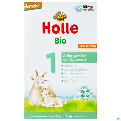 Sie sehen eine Packung Holle Bio Anfangsmilch Ziege Saeuglingsmilch 1 400g, Produktbild: 02 Holle Bio Anfangsmilch Ziege Saeuglingsmilch 1 400g, A-Nr.: 4368352 - 02