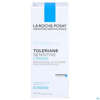 Sie sehen eine Packung La Roche Posay Gesichtspflege Toleriane/sensitive Creme 40ml, Produktbild: 01 La Roche Posay Gesichtspflege Toleriane/sensitive Creme 40ml, A-Nr.: 5063057 - 01