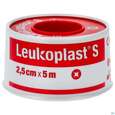 Sie sehen eine Packung Wundpflaster Leukoplast/s Rollenpflaster 5mx 2,5cm 4761500 1st, Produktbild: 01 Wundpflaster Leukoplast/s Rollenpflaster 5mx 2,5cm 4761500 1st, A-Nr.: 1218356 - 01