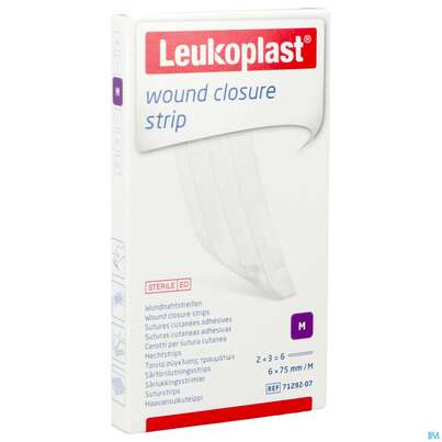 Wundverband Wundnahtstreifen/steril Leukoplast/weiss Closure Strip 6x 75mm 6st, A-Nr.: 3478943 - 05