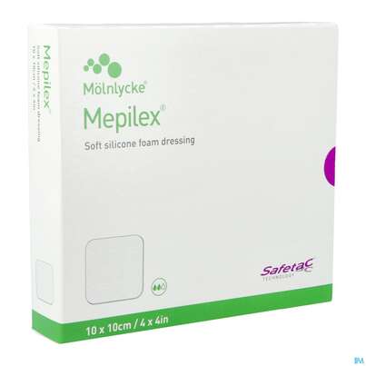 Wundverband Mepilex Silikon 10x 10cm 5st, A-Nr.: 2211801 - 02