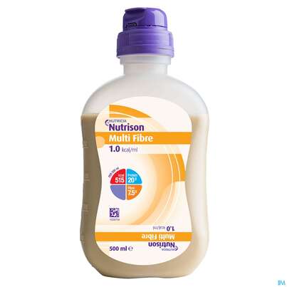 Sie sehen eine Packung Nutrison/ 500ml Sondennahrung Smart Pack Multifibre 12st, Produktbild: 01 Nutrison/ 500ml Sondennahrung Smart Pack Multifibre 12st, A-Nr.: 4838912 - 01