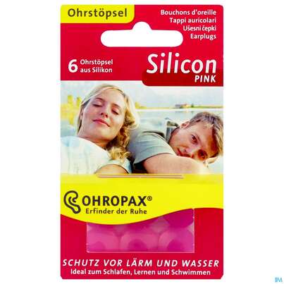 Ohrenschutz Ohropax Silicon g.laerm/wasser/wind Pink 6st, A-Nr.: 3036725 - 02