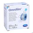 Sie sehen eine Packung Fixierpflaster Omnifilm 5mx 2,5cm 1st, Produktbild: 03 Fixierpflaster Omnifilm 5mx 2,5cm 1st, A-Nr.: 1999098 - 03