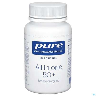 Sie sehen eine Packung Pure Encapsulations All-in-one 50+ 60 Kapseln, Produktbild: 01 Pure Encapsulations All-in-one 50+ 60 Kapseln, A-Nr.: 4856554 - 01