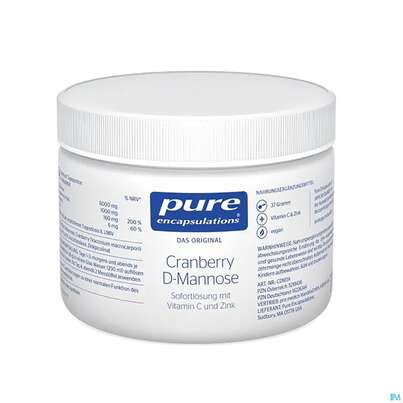 Sie sehen eine Packung Pure Encapsulations Cranberry D-mannose 37g, Produktbild: 02 Pure Encapsulations Cranberry D-mannose 37g, A-Nr.: 5218436 - 02