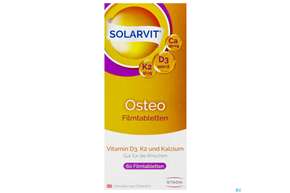 Sie sehen eine Packung D3 Tabl Solarvit K2 Ca Osteo 60st, Produktbild: 01 D3 Tabl Solarvit K2 Ca Osteo 60st, A-Nr.: 4759354 - 01