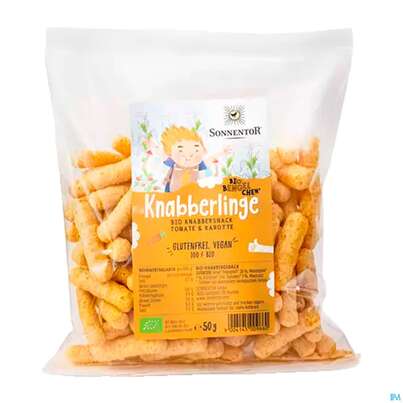 Sie sehen eine Packung Sonnentor Biobengelchen Knabberlinge Snacks Bio 00966 50g, Produktbild: 02 Sonnentor Biobengelchen Knabberlinge Snacks Bio 00966 50g, A-Nr.: 4356917 - 02