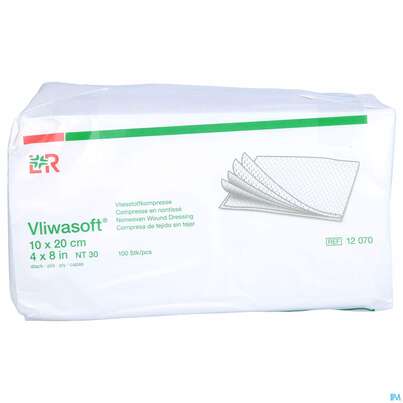 Vlieskompressen Vliwasoft 4fach/unsteril Lose 10x 20cm 100st, A-Nr.: 1017020 - 01