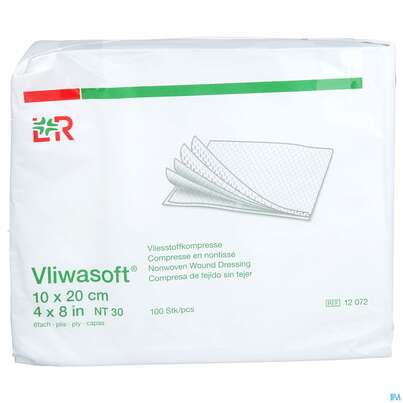 Vlieskompressen Vliwasoft 6fach/unsteril Lose 10x 20cm 100st, A-Nr.: 1372821 - 01