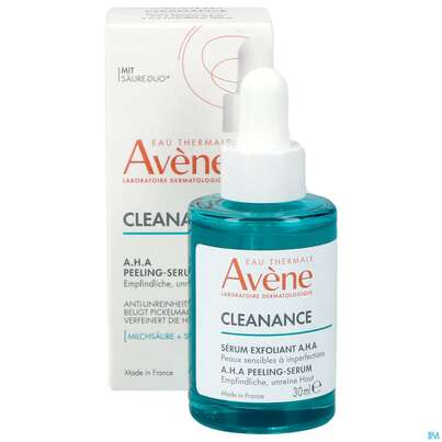 Sie sehen eine Packung Avene Cleanance A.h.a Serum 30ml, Produktbild: 08 Avene Cleanance A.h.a Serum 30ml, A-Nr.: 5799634 - 08