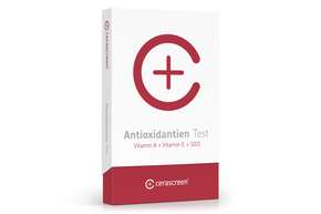 Sie sehen eine Packung cerascreen Antioxidantien Test, Produktbild: 01 cerascreen Antioxidantien Test, A-Nr.: 5705225 - 01