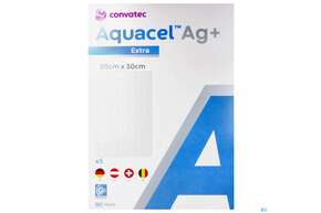 Wundauflagen Aquacel Ag+/extra +verstaerkungsfasern 20x 30cm 41356 5st, A-Nr.: 4262228 - 01