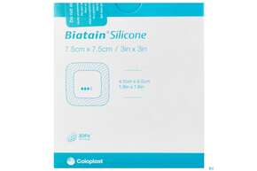 Schaumverband Biatain/steril Silikonhaftrand 7,5x7,5cm 3434 10st, A-Nr.: 3813407 - 01